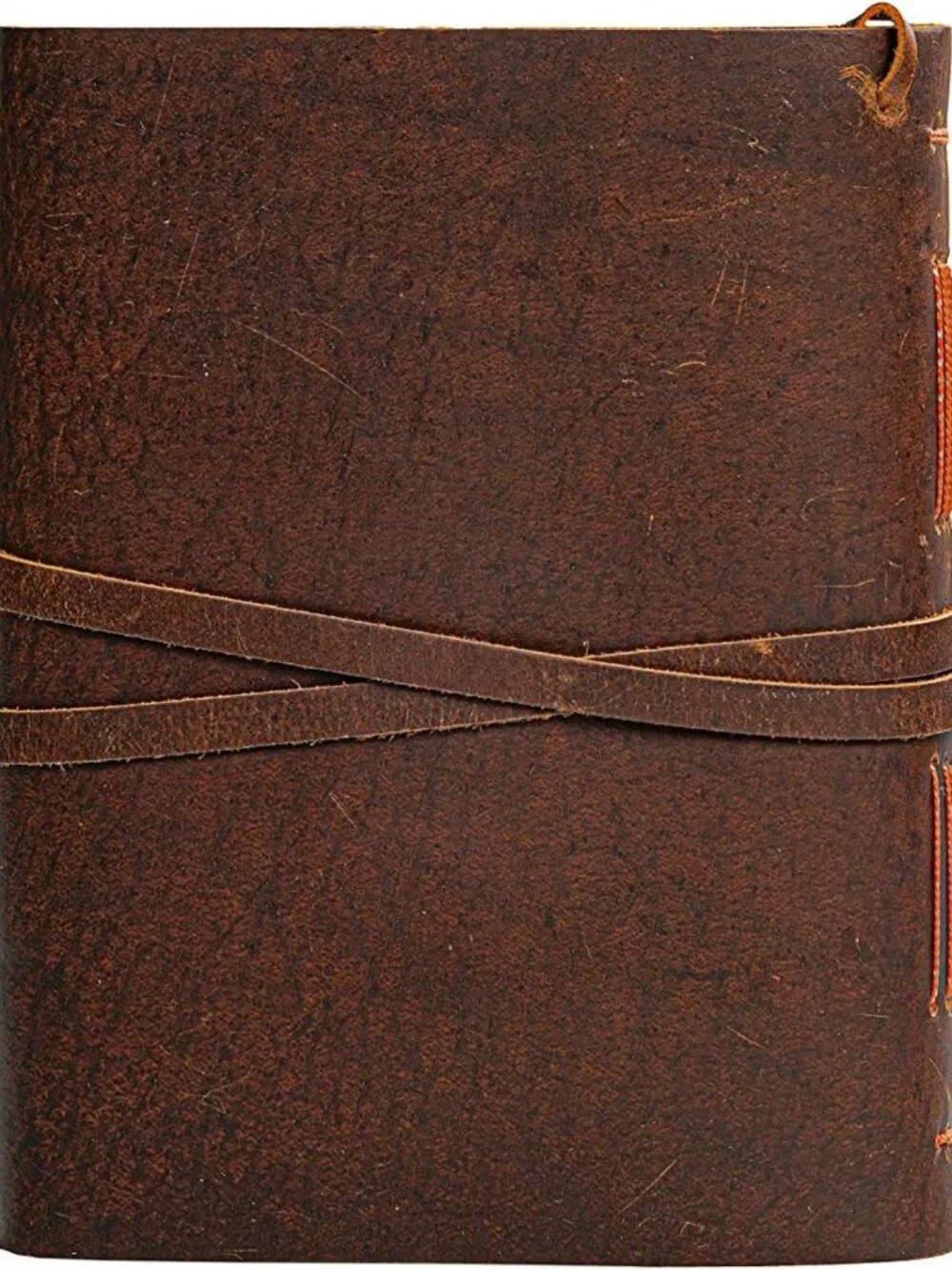 Rustic Leather Journal Notebook - Vintage Handmade Diary with 300 Unlined Pages